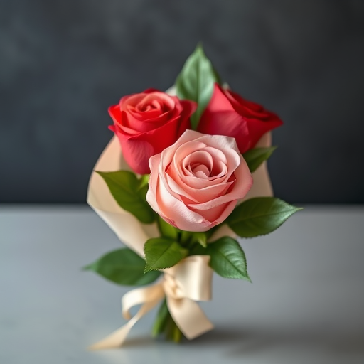 سه شاخه گل رز دسته گل مینیمال