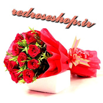دسته گل رز هلندی قرمز طبیعی