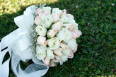 دسته -گل- رز- سفید -طبیعی -مدل -گرد