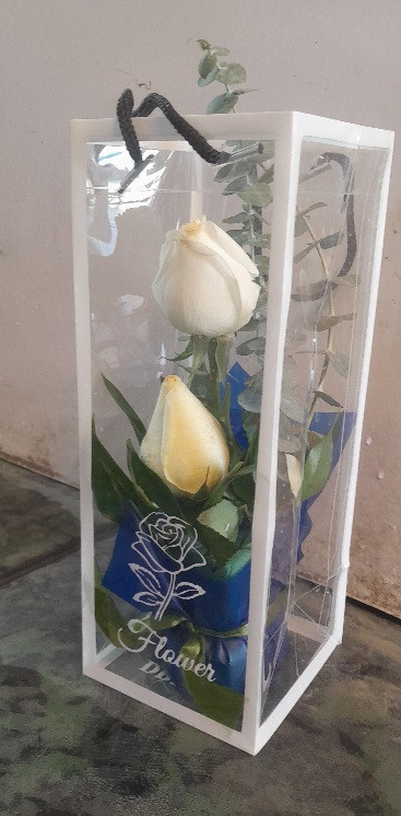 کیف طلقی گل رز سفید