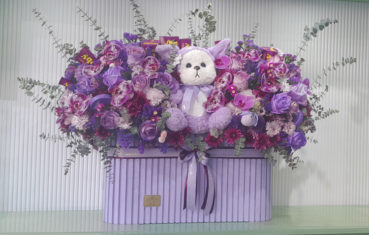 باکس گل رز ارکیده داوودی