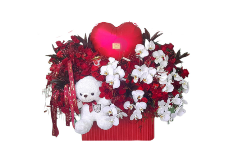 باکس گل تبریک رز ارکیده