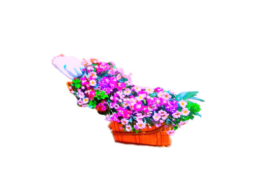 سبد گل ایده خلاقانه شبو میخک بابونه