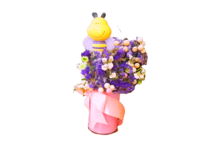 باکس گل و عروسک مینیمال کوچک