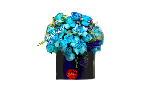 باکس گل رز آبی