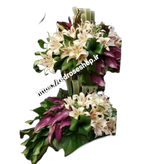 سبد گل دوطبقه لیلیوم و انتوریوم