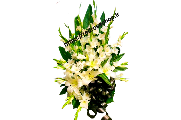 سبد گل ترحیم لیلیوم گلایل