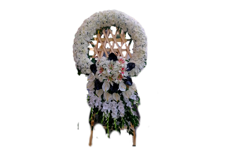 تاج گل ترحیم گلایل لیلیوم انتوریوم داوودی