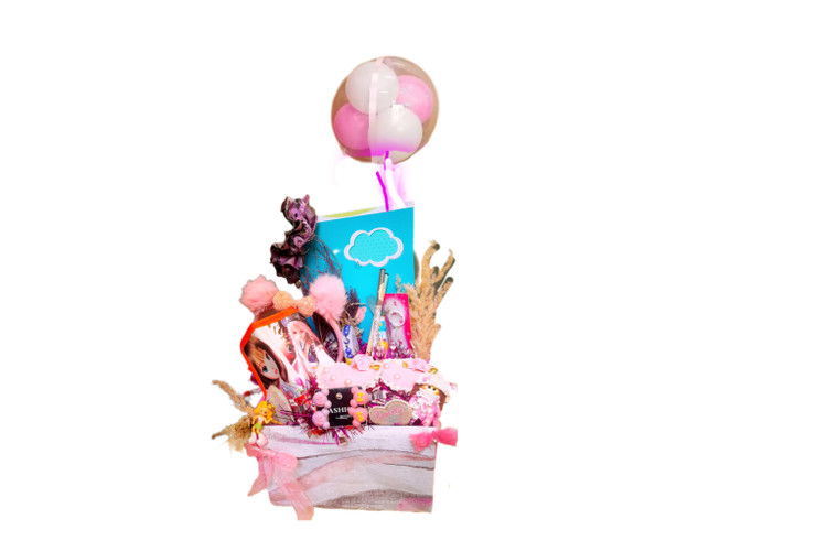 باکس هدیه دخترونه+بوبو بالن