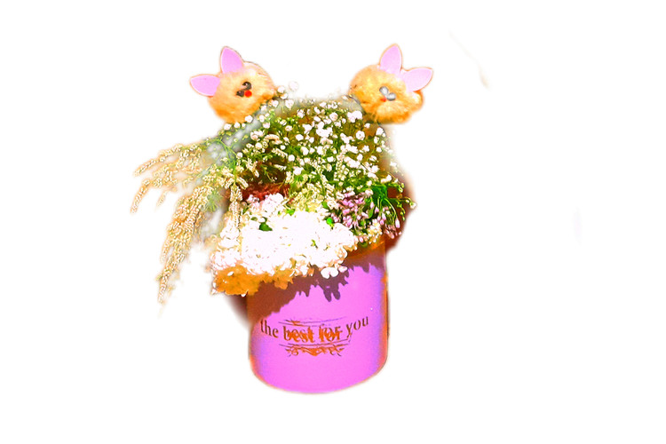 باکس گل هدیه تل سر دخترونه