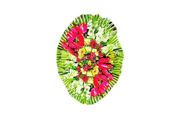 تاج گل تبریک یک طبقه