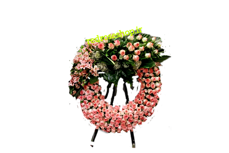 تاج گل رز لب ماتیکی گرد