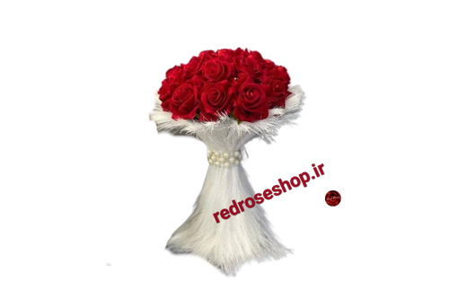 دسته گل عروس رز قرمز