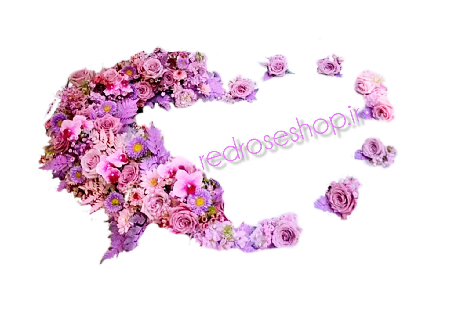 گل روی تخت خواب عروس