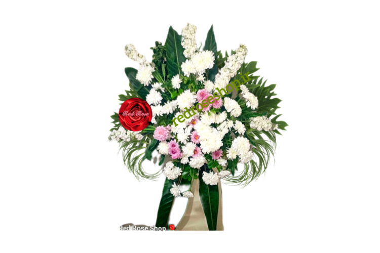 تاج_گل_یک_طبقه_شبو_سفید_داوودی_سفید_و_یاسی_