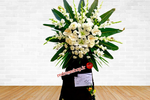 تاج-گل-یک-طبقه-اورینتال-آنتوریوم-گلایل-داوودی-سفید