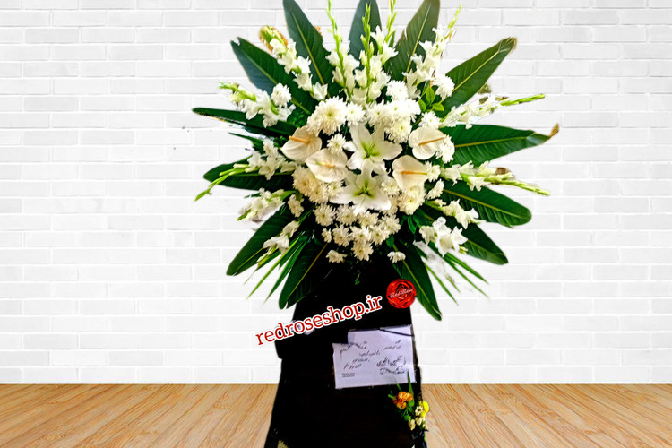 تاج-گل-یک-طبقه-اورینتال-آنتوریوم-گلایل-داوودی-سفید