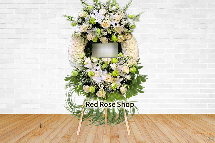 تاج-گل-گرد-اورینتال-لیلیوم-سفید-رز-سبز-نباتی-داوودی-سفید-برگ-سبز