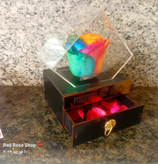 باکس-گل-رز-جاویدان-هفت-رنگ-مدل-گنجینه-کشودار