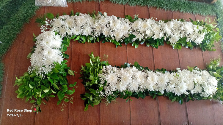 گل آرایی سنگ قبر قالب آماده برای چهلم و سالگرد