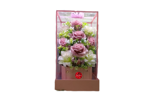 گل مصنوعی باکس شیشه ای